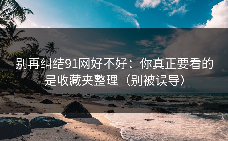 别再纠结91网好不好：你真正要看的是收藏夹整理（别被误导）